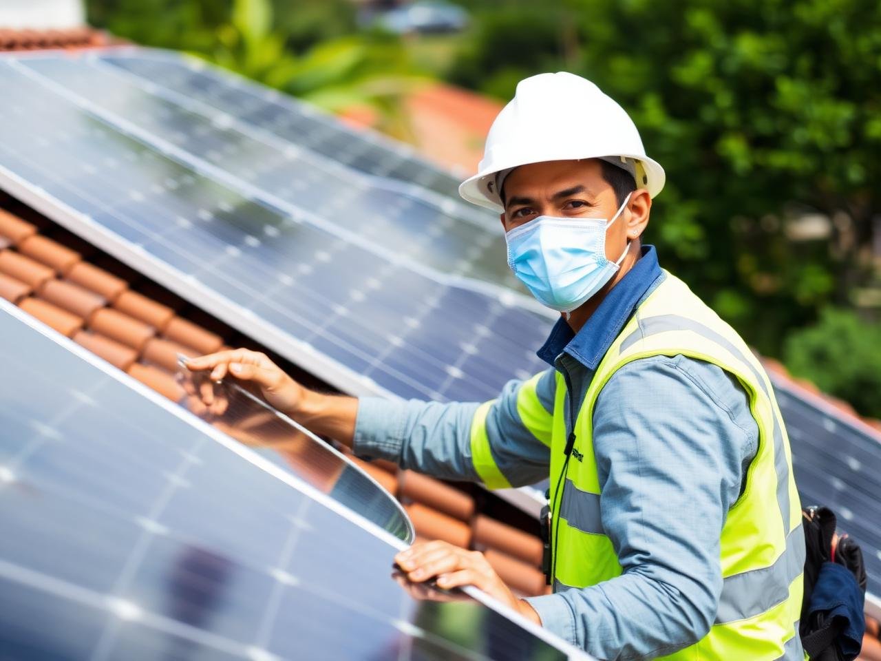 Instalação de painéis solares